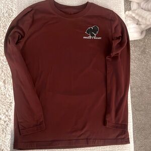 Ocean + Coast T-Shirt Long Sleeve Burgundy Size Large EUC